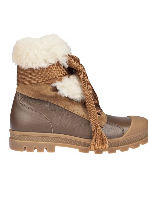 chloe shearling boots|chloe designer shoes.